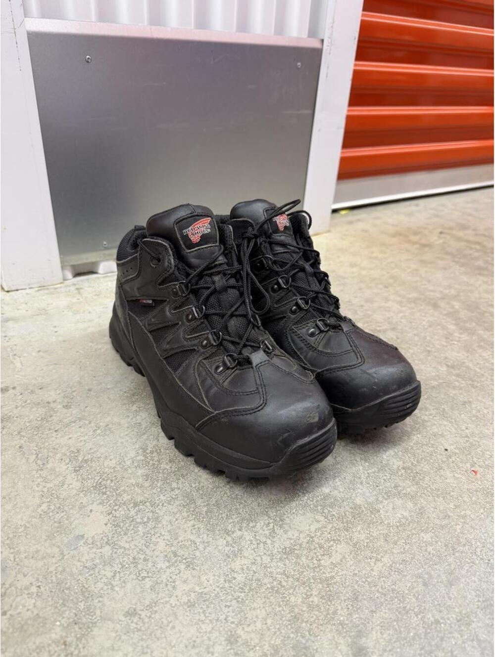 red wing truhiker safety toe waterproof black work boots size 11.5 MENS